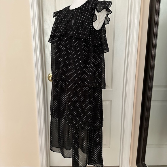 Who What Wear Women's Polka Dot Multi Tiered Dress, Sz M. - Picture 6 of 13